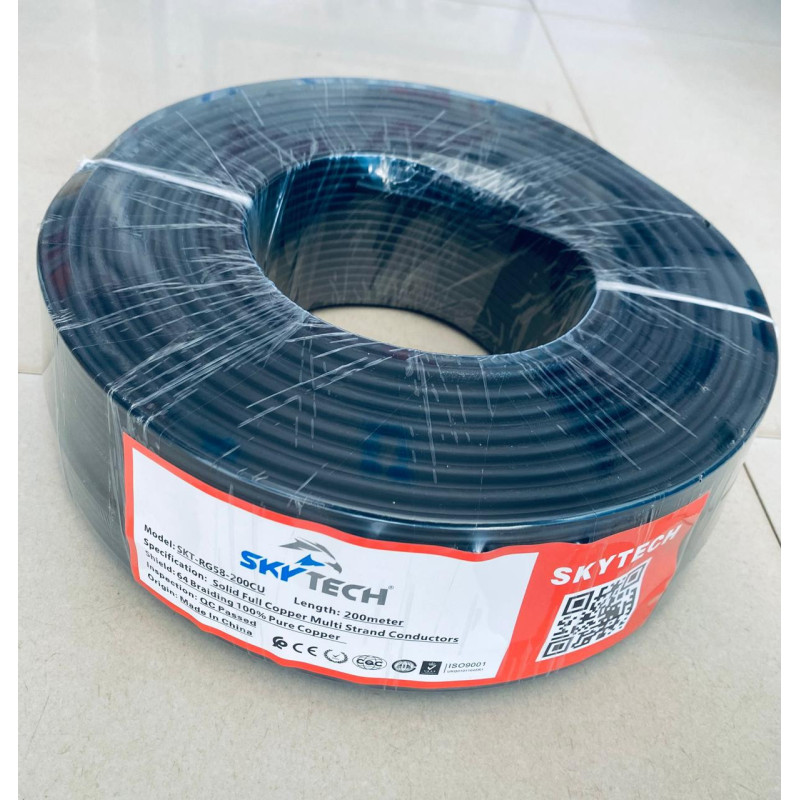Skytech RG58 Coxial Full Copper 200M